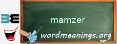 WordMeaning blackboard for mamzer